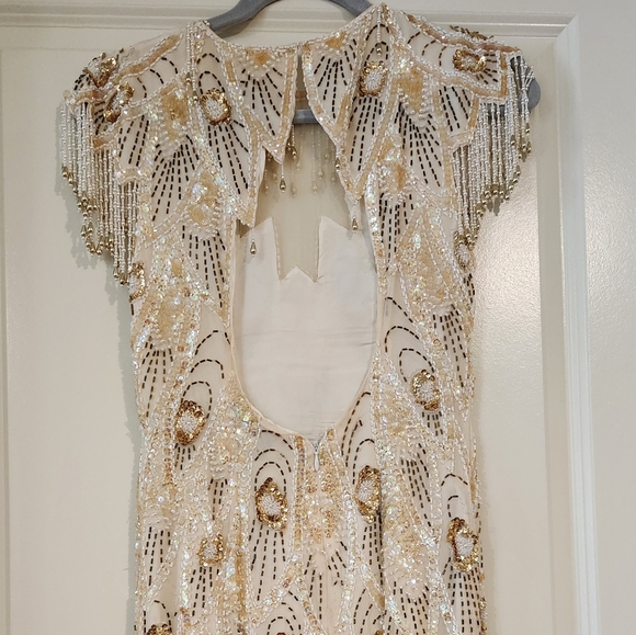 Vintage A.J. Bari silk beaded dress - Picture 3 of 7